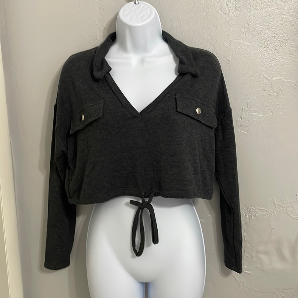 Tie front crop top
